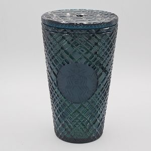 Starbucks blue/green 16 ounce grid tumbler